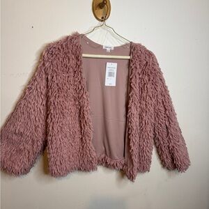 Women's Pink Faux Fur Jacket